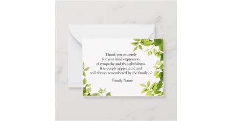 zazzle thank you cards funeral.